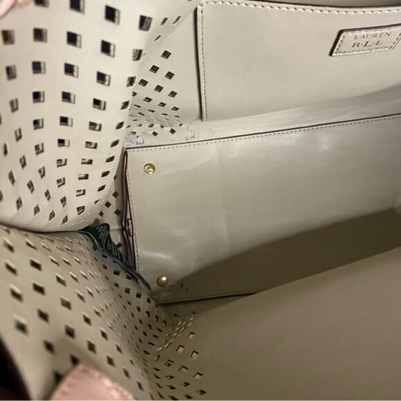 Lauren Ralph Lauren Women's Blush Tanner Tote Handbag - Picture 10 of 10